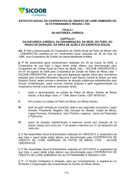 ESTATUTO SOCIAL AGE 2015 (1) - Cooperativa de Cr&eacute;dito de