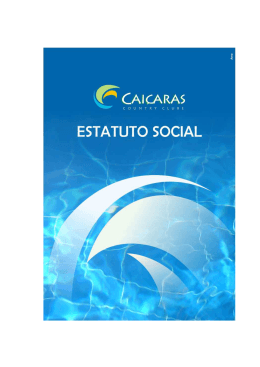 Estatuto Social Cai&ccedil;aras