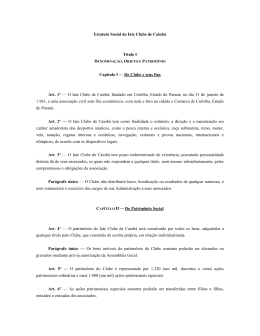 Estatuto Social - Iate Clube de Caiobá