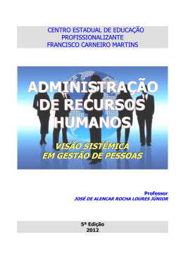 Apostila de Administra&ccedil;&atilde;o de Recursos Humanos