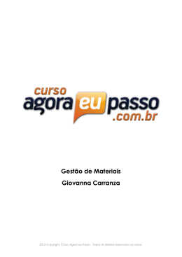 Gest&atilde;o de Materiais Giovanna Carranza
