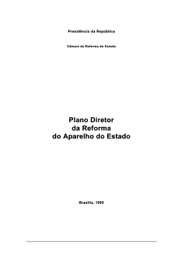 Plano Diretor de Reforma do Aparelho do Estado