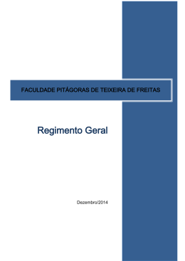 Regimento Geral - Faculdade Pit&aacute;goras