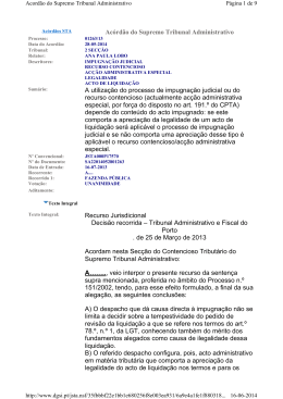 Ac&oacute;rd&atilde;o do Supremo Tribunal Administrativo A utiliza&ccedil;&atilde;o