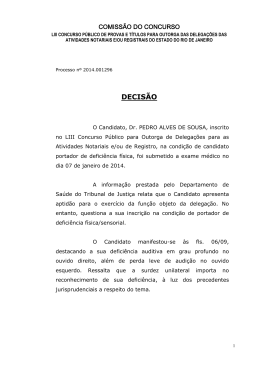 Proc. 2014.001296 - Candidato Pedro Alves de Sousa