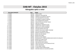 OAB-MT - Eleições 2015 Advogados aptos a votar