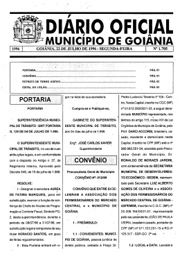 MUNICÍPIO DE GOIÂNIA
