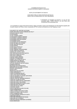 Edital n&ordm; 004/2015 de Divulga&ccedil;&atilde;o do Resultado da