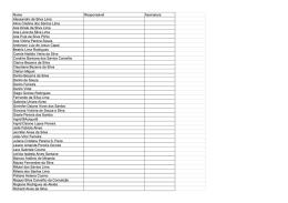 Nome Respons&aacute;vel Assinatura Alessandro da Silva Lima Aline