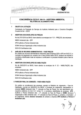 concorrência cecs n°. 044-14 - auditoria ambiental