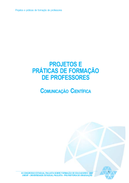 projetos e pr&aacute;ticas de forma&ccedil;&atilde;o de professores