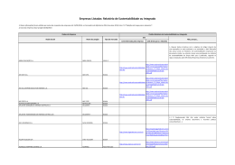 Empresas Listadas: Relat&oacute;rio de Sustentabilidade