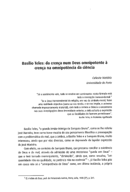 Basílio Teles: da crença num Deus omnipotente à