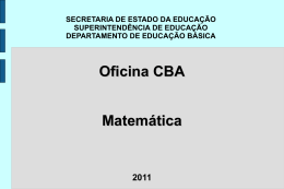 Oficina CBA Matemática