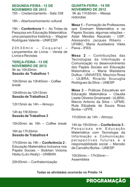 PROGRAMA&Ccedil;&Atilde;O