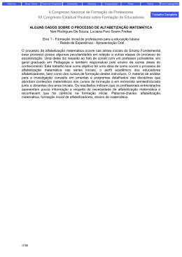 II Congresso Nacional de Forma&ccedil;&atilde;o de Professores XII Congresso
