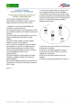 Gametog&ecirc;nese - Projeto Medicina