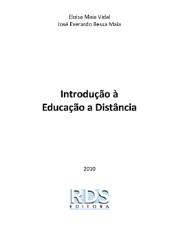 Introdu&ccedil;&atilde;o &agrave; Educa&ccedil;&atilde;o a Dist&acirc;ncia