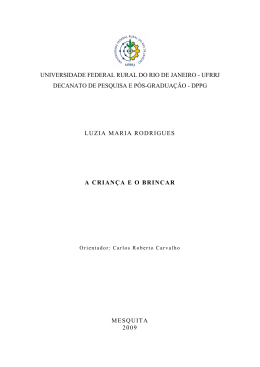 A CRIAN&Ccedil;A E O BRINCAR