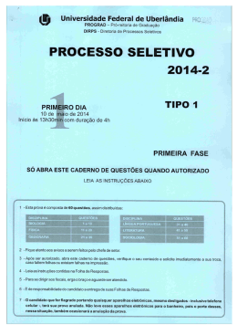 Prova Tipo 1 - Diretoria de Processos Seletivos