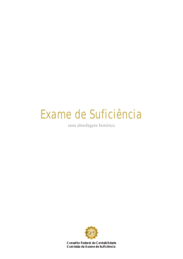 Exame de Sufici&ecirc;ncia: uma abordagem hist&oacute;rica