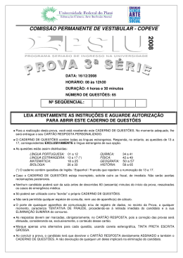 COMISS&Atilde;O PERMANENTE DE VESTIBULAR - COPEVE