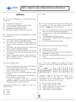 PROVA OBJETIVA DE CONHECIMENTOS ESPECÍFICOS