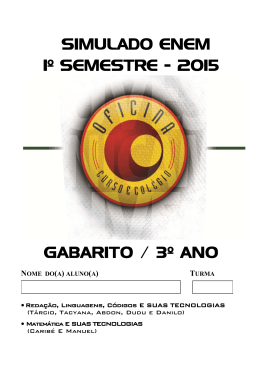 SIMULADO ENEM 1º SEMESTRE - 2015