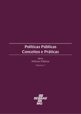 Pol&iacute;ticas P&uacute;blicas Conceitos e Pr&aacute;ticas