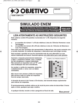 Simulado - 1º dia 1ª Fase