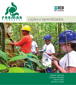 Formar florestal: li&ccedil;&otilde;es e aprendizados