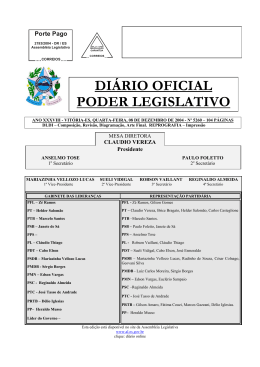 DIÁRIO OFICIAL PODER LEGISLATIVO
