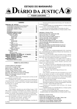 diário da justiça - Portal do Poder Judiciário do Estado do Maranhão