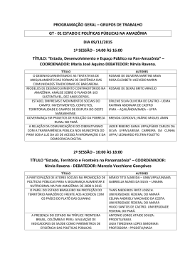 programa&ccedil;&atilde;o geral dos grupos de trabalho