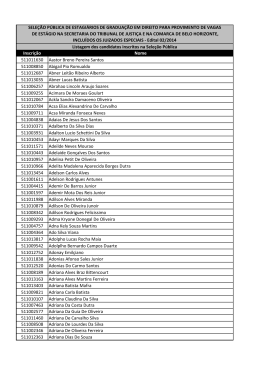 Inscrição Nome 511011630 Aastor Breno Pereira