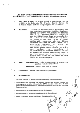 ATA DA 3a REUNIÃO ORDINÁRIA DO cONsELHO DE