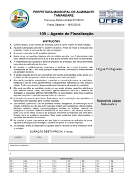 109 – Agente de Fiscalização - NC