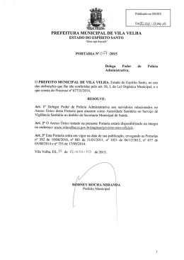 portaria n&ordm; 047/2015