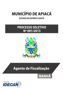 AGENTE DE FISCALIZA&Ccedil;&Atilde;O