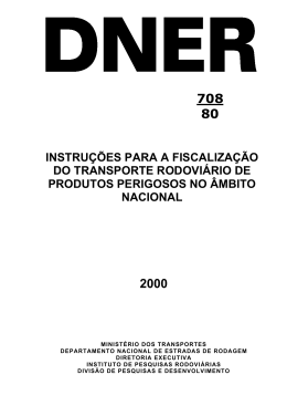 instru&ccedil;&otilde;es para a fiscaliza&ccedil;&atilde;o do transporte rodovi&aacute;rio de