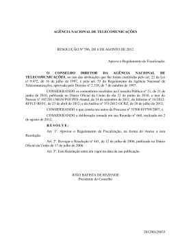Fiscaliza&ccedil;&atilde;o ANATEL - Resolu&ccedil;&atilde;o 596
