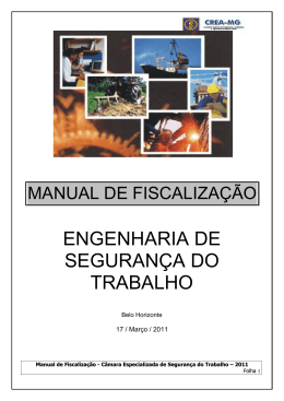 ENGENHARIA DE SEGURAN&Ccedil;A DO TRABALHO - Crea