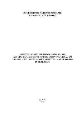hospitalidade em servi&ccedil;os de sa&uacute;de