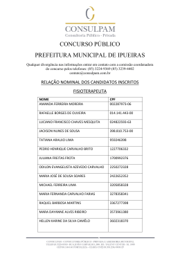CONCURSO PÚBLICO PREFEITURA MUNICIPAL DE IPUEIRAS