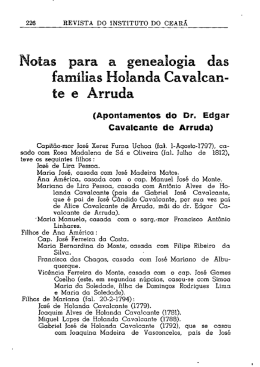 Notas para a genealogia das familias Holanda