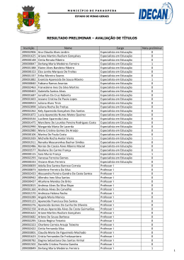 resultado preliminar – avaliação de títulos