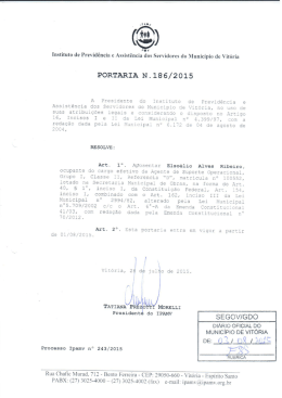 portaria nº 186/2015