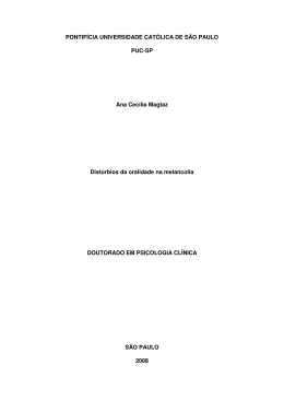 Disturbios da oralidade na melancolia