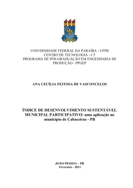 &Iacute;NDICE DE DESENVOLVIMENTO SUSTENT&Aacute;VEL