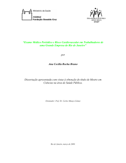 Exame M&eacute;dico Peri&oacute;dico e Risco Cardiovascular em - Arca